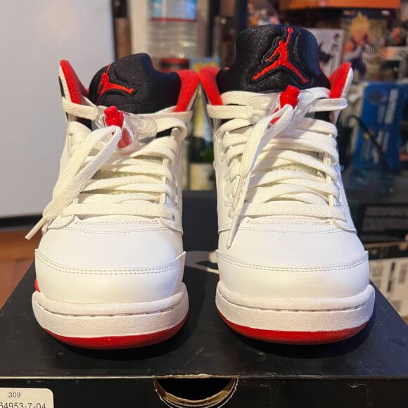 Jordan 5 Retro - Fire Red Black Tongue (2013) (GS) 6Y - Picture 1 of 4